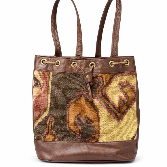 Source Unknown Handbags - Brown and Tan Kilm Tote Bag made in Toronto